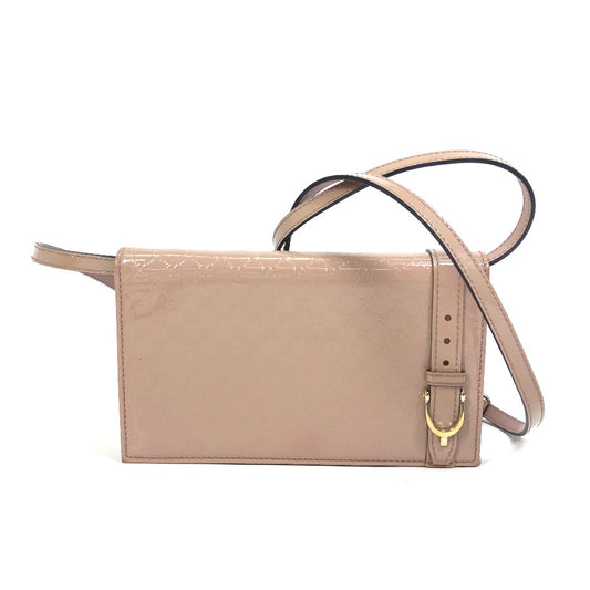 GUCCI 354086 GG/Gucci Nice/2-Way Bag Shoulder Wallet/Shoulder Bag, Enamel, Women's, Beige