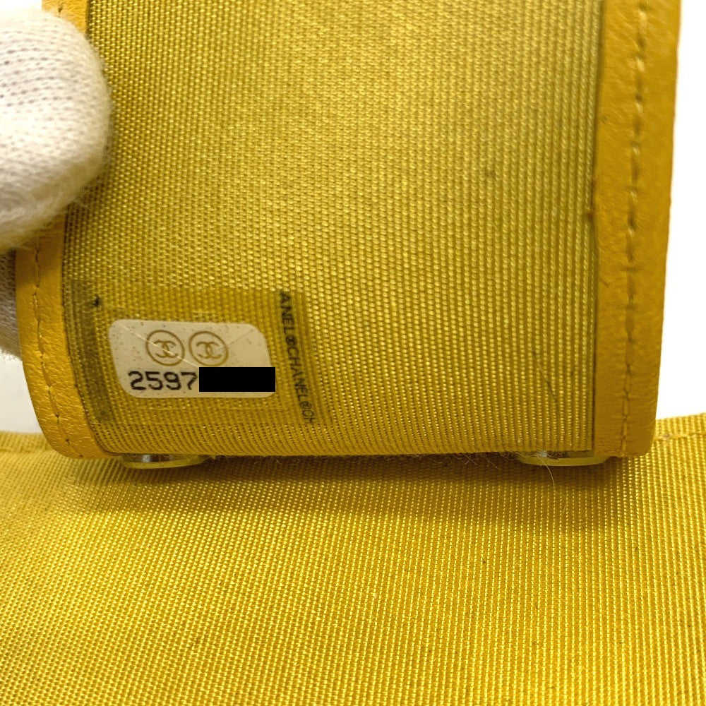 CHANEL CC Mark CC logo DiamondCC Keys with 4-ring key holder Key Case Calfskin yellow Used