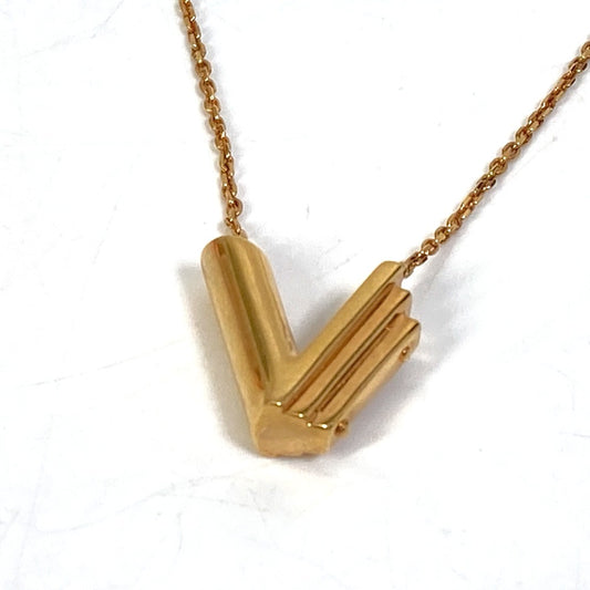 LOUIS VUITTON M61077 LV&ME Initial "V" Necklace GP Women's Gold