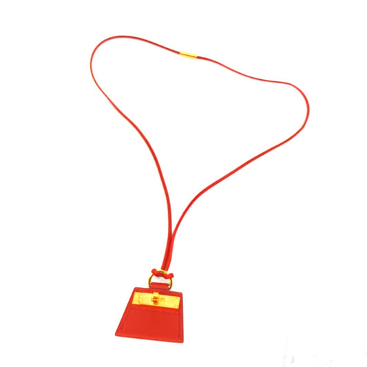 HERMES Mon Petit Kelly PM Necklace in Swift Cuivre Brown for Women