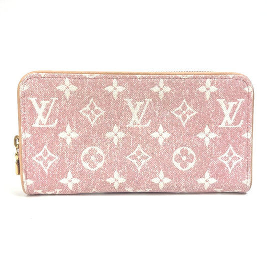 LOUIS VUITTON M81182 モノグラムデニム ジッピーウォレット 長財布 モノグラムデニム レディース ピンク