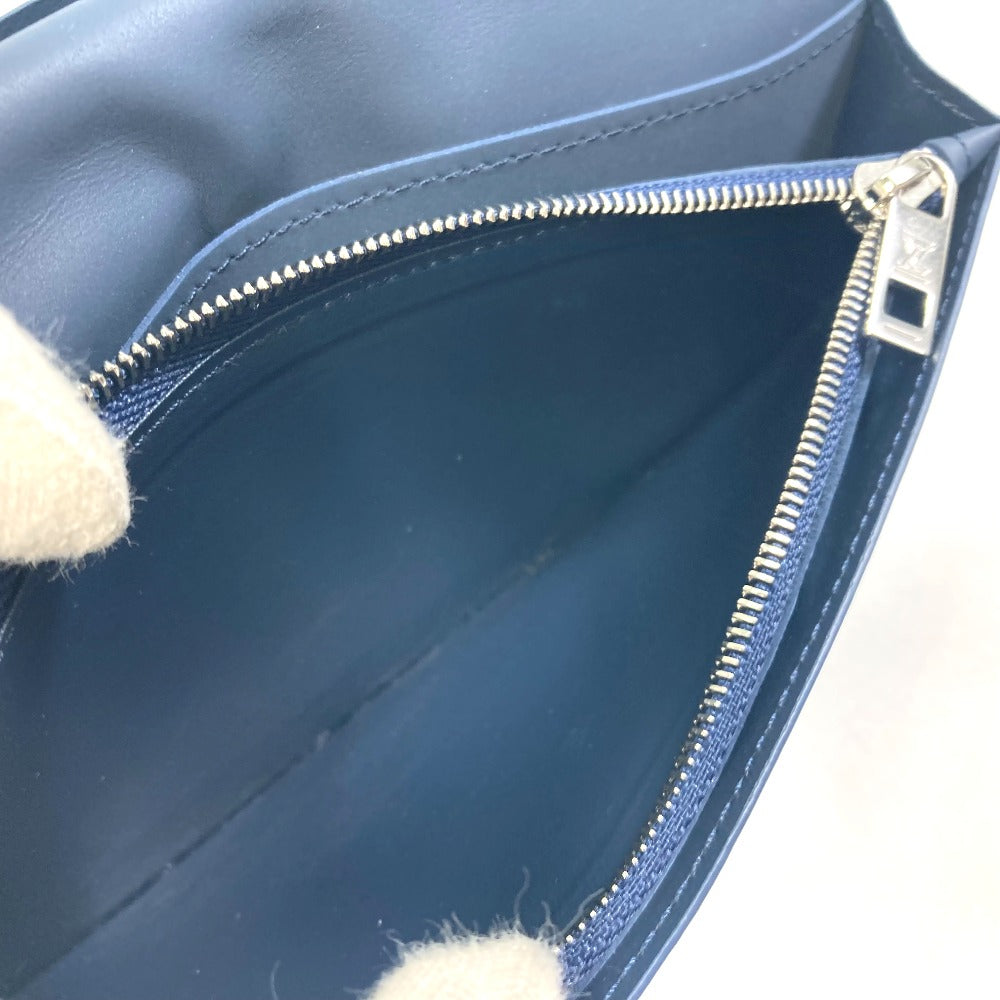 LOUIS VUITTON M81810 ポルトフォイユブラザNM 二つ折り 長財布 レザー メンズ マリーヌ ネイビー