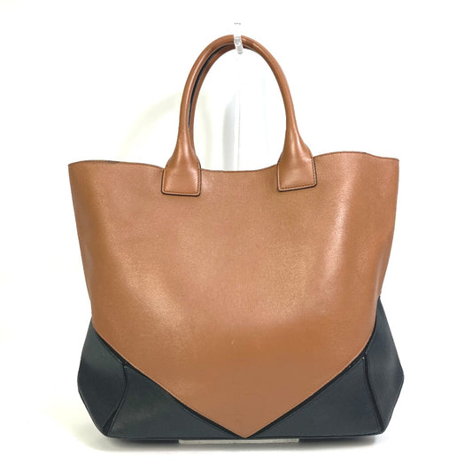 GIVENCHY two-tone shoulder bag, tote bag, handbag, leather, women's, brown and black