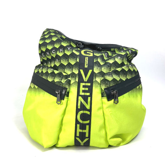GIVENCHY logo backpack, nylon, men's, yellow