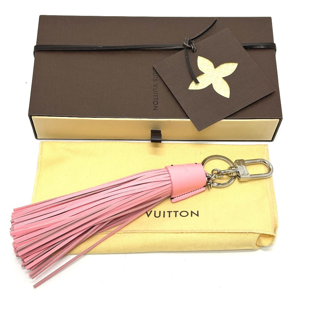 LOUIS VUITTON MP1770 タッセル バッグチャーム キーリング キーホルダー レザー レディース ピンク