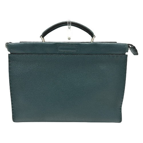 FENDI 7VA406 Selleria Monster Iconic Peekaboo Fit Business Bag, Leather, Unisex, Blue