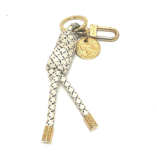 LOUIS VUITTON MP1623 クリストファー・ネメス キーリング・ロープ チャーム キーホルダー GP メンズ ホワイト