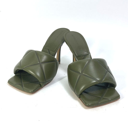 BOTTEGA VENETA 639943 ラバーリド ミュール RUBBER LIDO 靴 ヒール イントレチャート サンダル レザー レディース - brandshop-reference