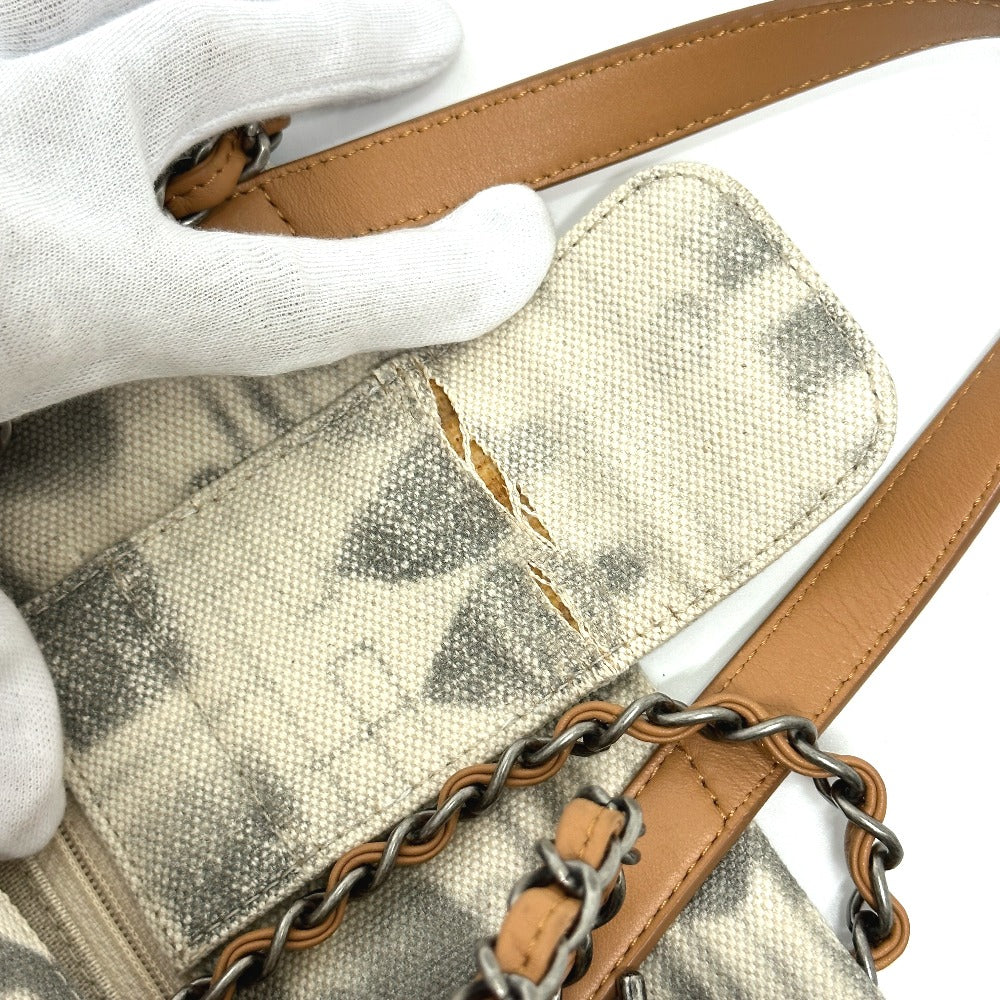 CHANEL CC ココマーク アイコンショッピングトート 2WAY カバン チェーン トートバッグ ショルダーバッグ キャンバス/レザー レディース ベージュ
