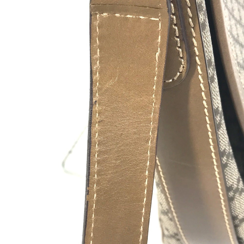 GUCCI 295679 Diamante Shoulder Bag with Flap, PVC/Leather, Beige, Men's