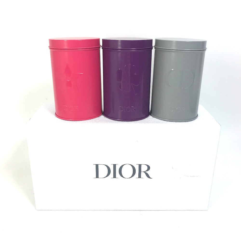 Dior CD ロゴ 3カラー 3つセット ボックス BOX インテリア ポーチ 小物入れ メタル レディース グレー/ピンク/パープル