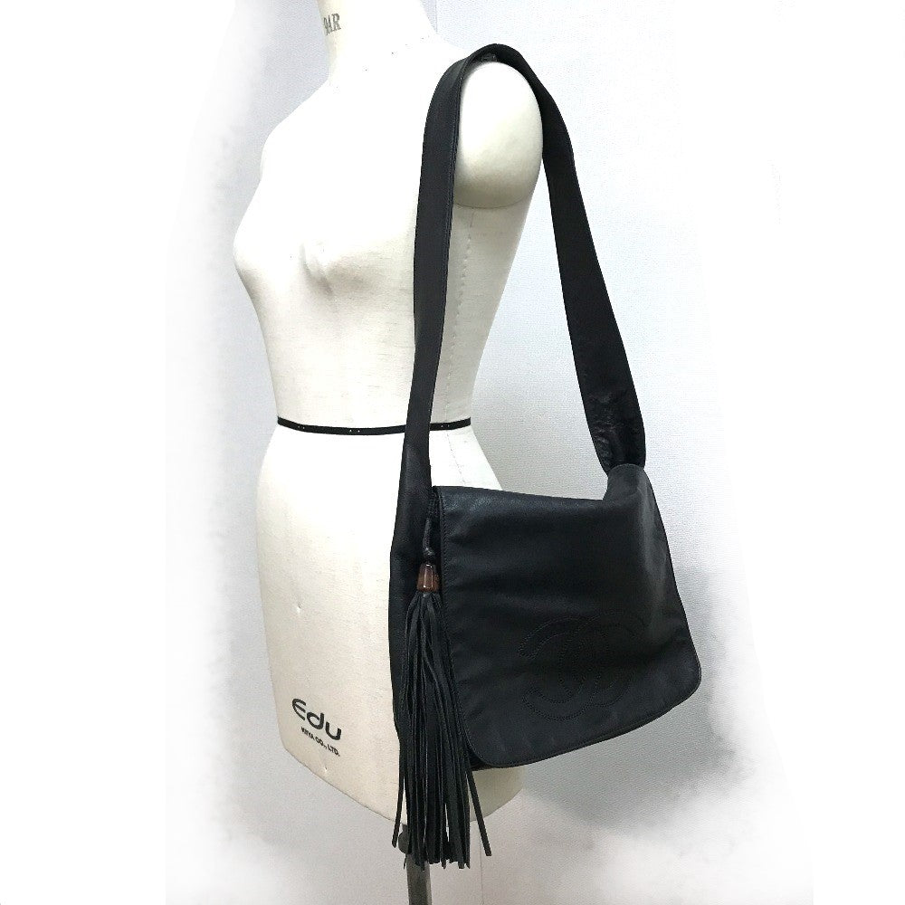 CHANEL 肩掛け CC ココマーク タッセル フリンジ メッセンジャーバッグ ショルダーバッグ ラムスキン レディース - brandshop-reference