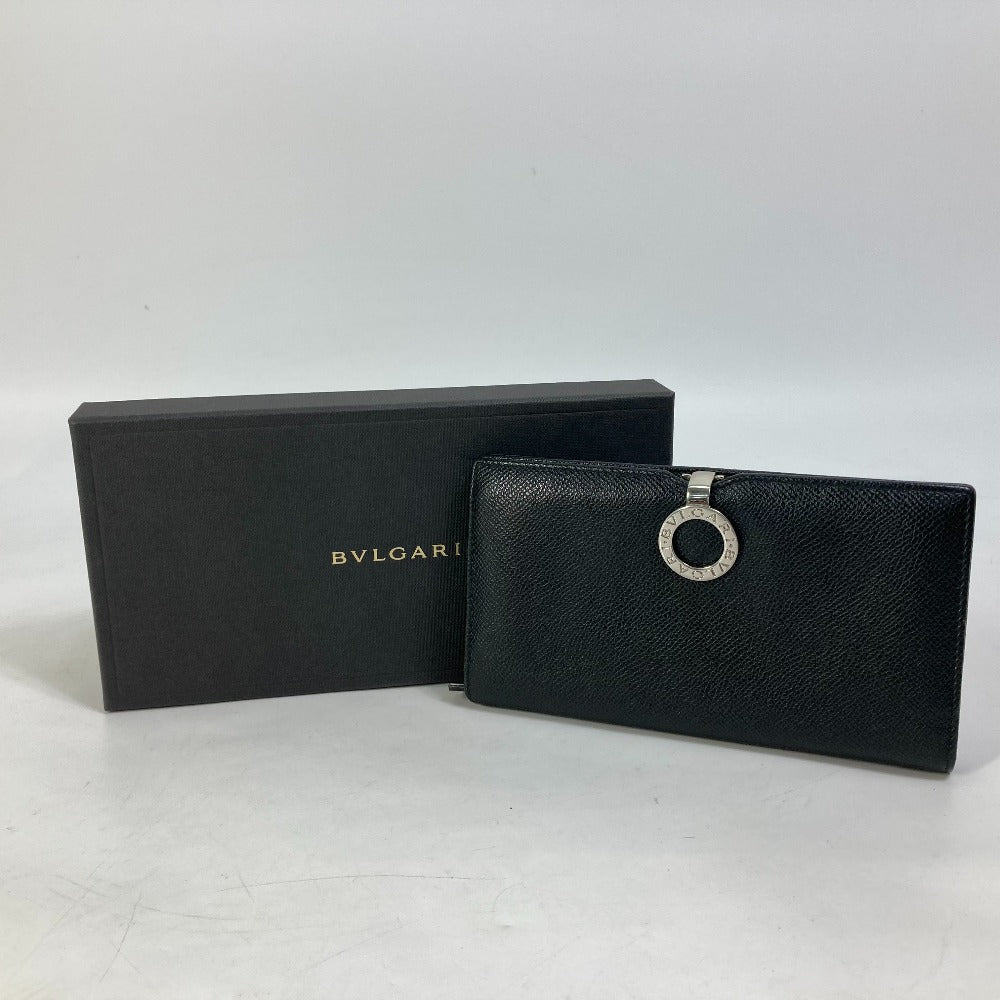 BVLGARI ブルガリブルガリ ロゴクリップ 二つ折り 長財布 レザー メンズ - brandshop-reference