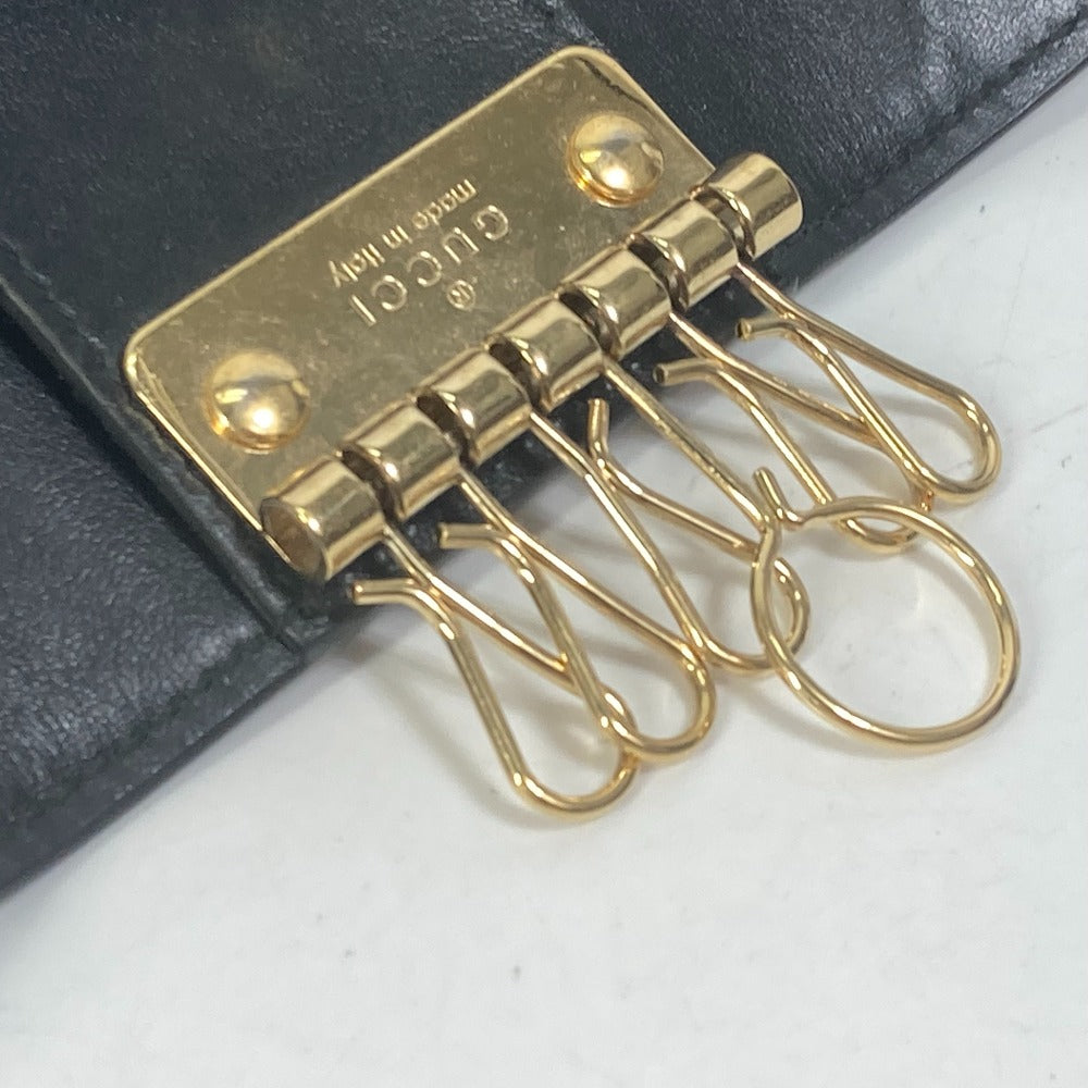 GUCCI 547588 ロゴ 6連 鍵 キーケース レザー レディース ブラック