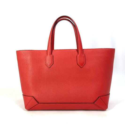 HERMES Maxi Box Cabas 30 Handbag/Tote Bag, Evercolor, Women's, Rouge Tomato, Red