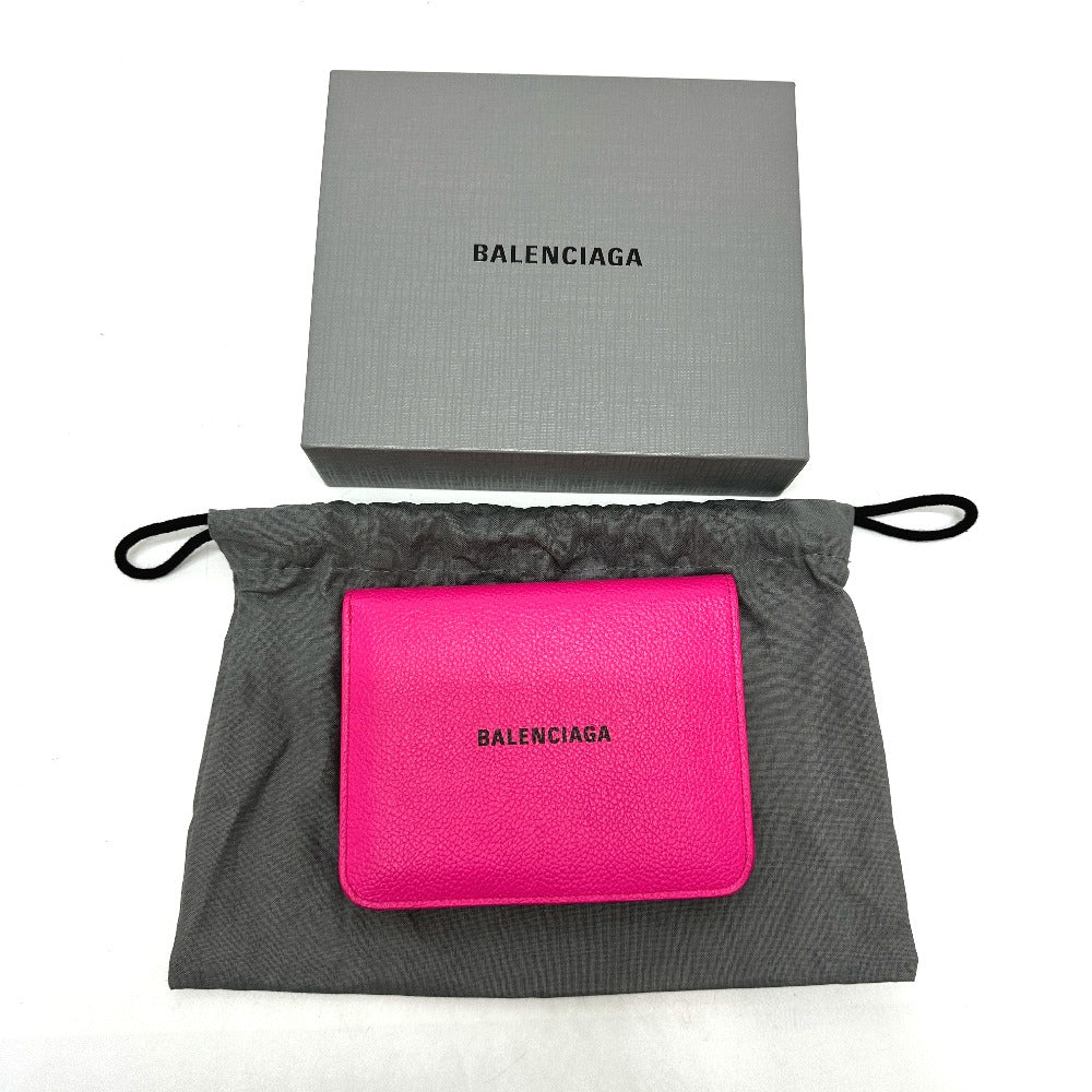 BALENCIAGA ロゴ ヴィル ミディアムウォレット 2つ折り財布 レザー ユニセックス - brandshop-reference