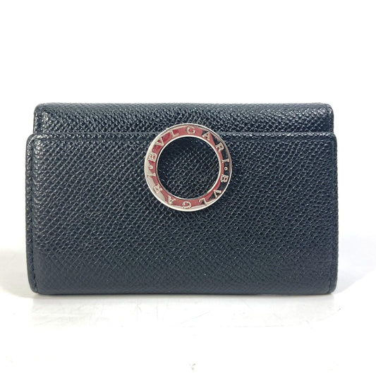 BVLGARI ブルガリブルガリ リングクリップ ロゴクリップ 6連 鍵 キーケース レザー メンズ ブラック