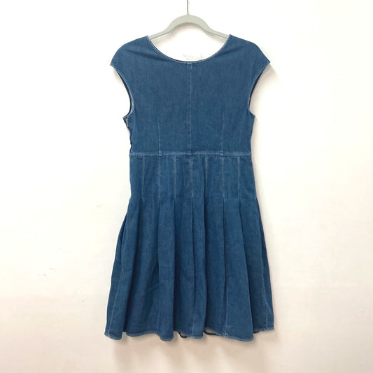 CHANEL P29999 Apparel Sleeveless 07C Coco Mark CC Denim Dress, Cotton, Women's, Blue