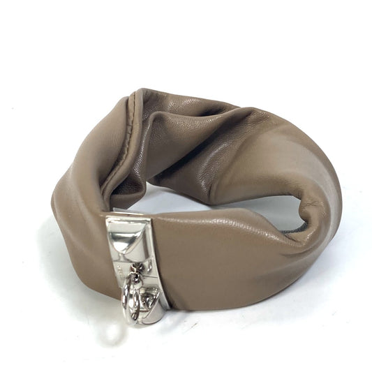 HERMES Petit H Medor Torsades Bracelet in Brown Leather for Women