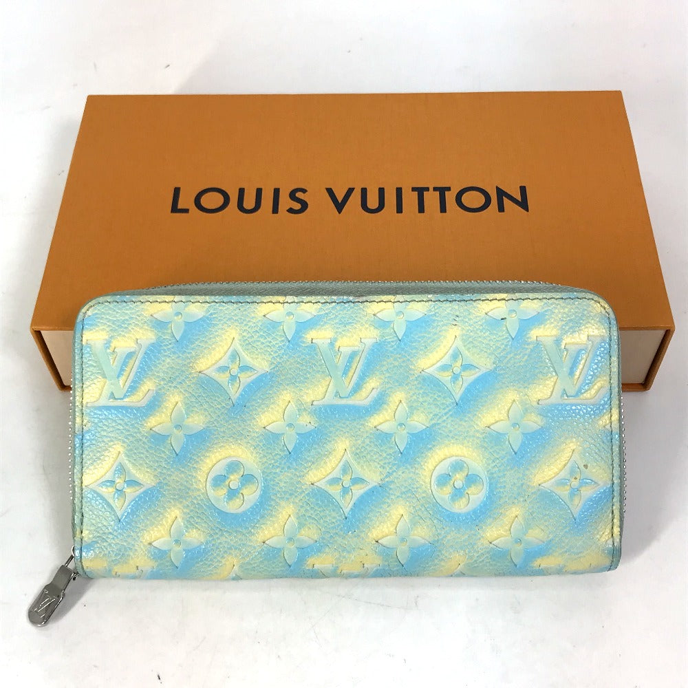 LOUIS VUITTON M81466 Monogram Empreinte Zippy Wallet, Round Zipper Long Wallet, Monogram Empreinte Leather, Women's, Vert d'Or Yellow