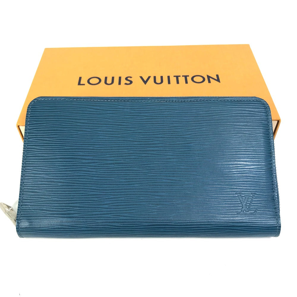 LOUIS VUITTON M60619 Epi Zippy Organizer Long Wallet Epi Leather Men's Navy