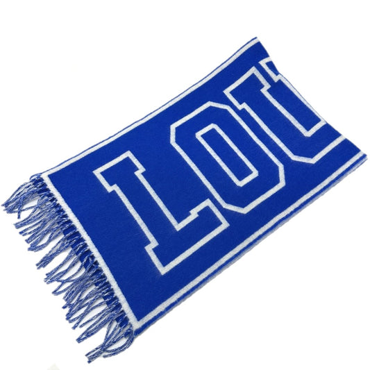 LOUIS VUITTON M71318 Echarpe City Louis Scarf Wool/Cashmere Men's Blue