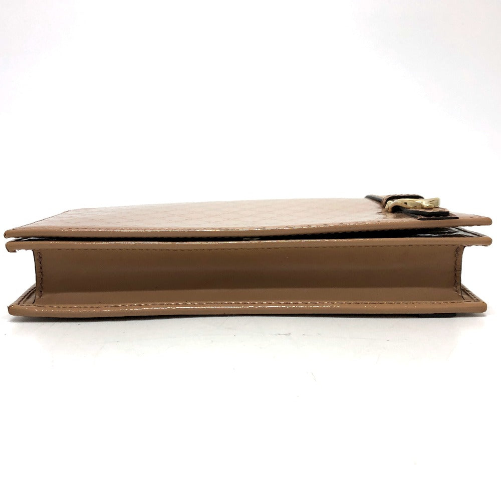 GUCCI 354086 GG Micro Gucci Gucci Nice Shoulder Bag Enamel Women's Beige