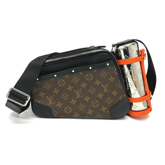 LOUIS VUITTON M46462 Monogram Macassar Biker Messenger Bag Shoulder Bag in Monogram Macassar Canvas, Men's, Brown