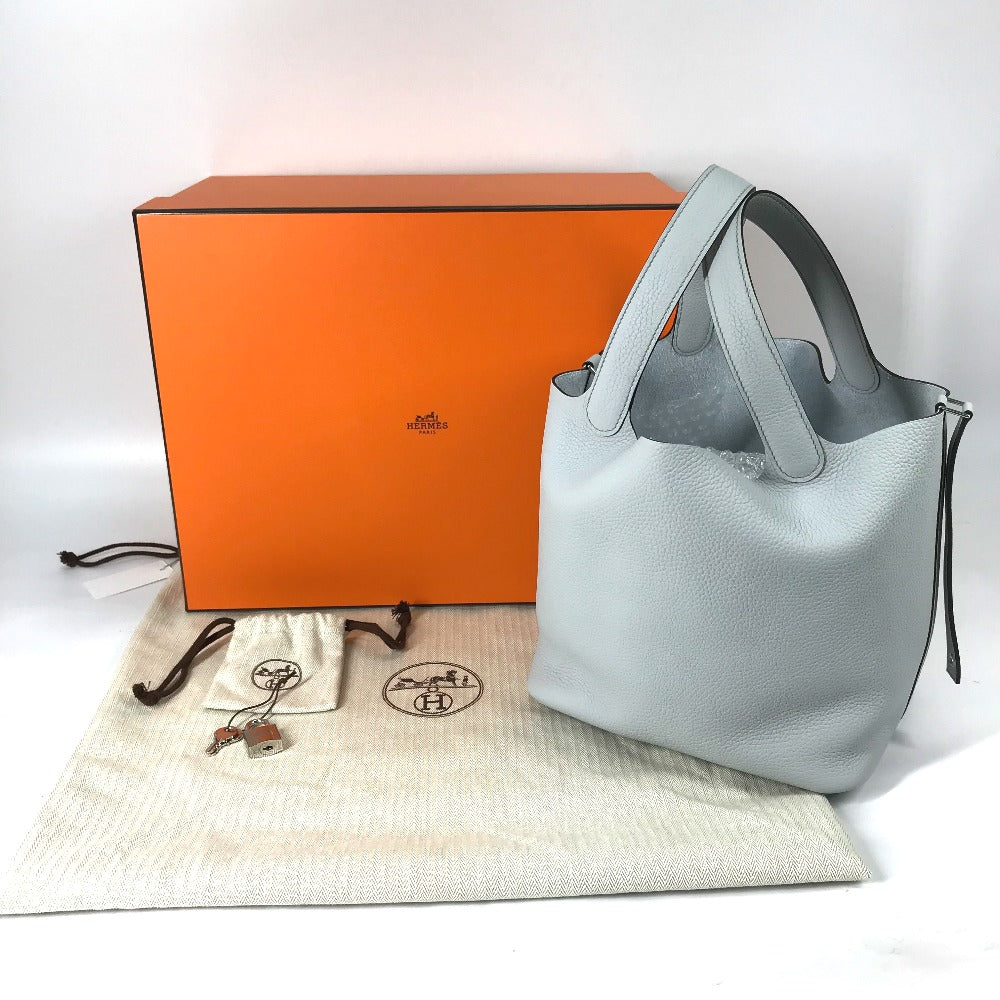 HERMES ピコタンロック MM カバン トートバッグ ハンドバッグ トリヨンクレマンス レディース ブルーペール ブルー - brandshop-reference