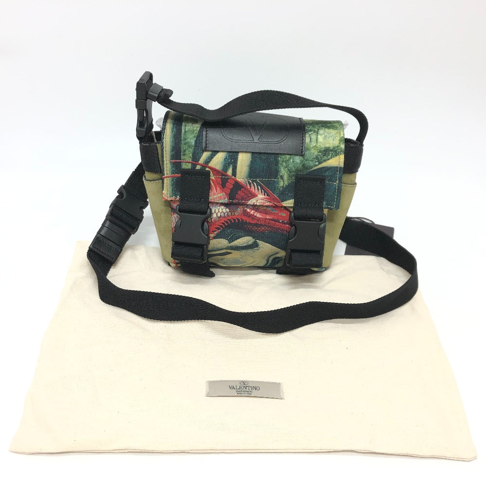 Valentino Garavani ドラゴンモチーフ 斜め掛けバッグ カバン バッグ バック ショルダーバッグ キャンバス レディース グリーン - brandshop-reference