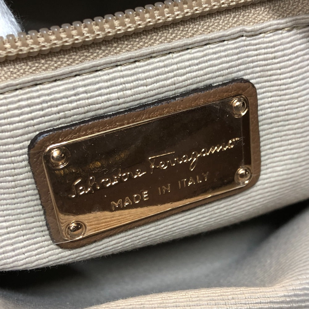 Salvatore Ferragamo ガンチーニ 肩掛けバッグ カバン トートバッグ キャンバス/レザー メンズ ベージュ - brandshop-reference