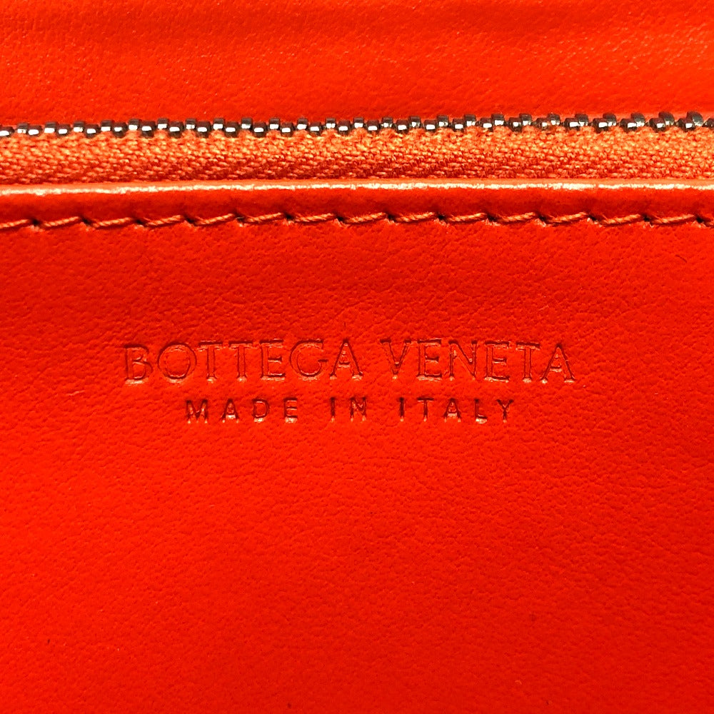BOTTEGA VENETA 593217 ラウンドファスナー 長財布 レザー メンズ オレンジ