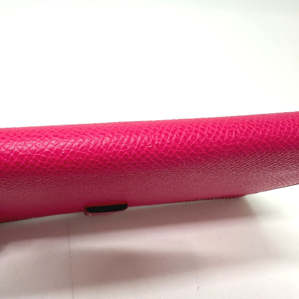 HERMES Bearn Soufflet Long Wallet, Epsom Leather, Women's, Pink