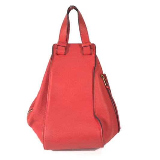 LOEWE 387.30.N60 斜め掛け ハンモック カバン 2WAY ショルダーバッグ ハンドバッグ レザー レディース レッド