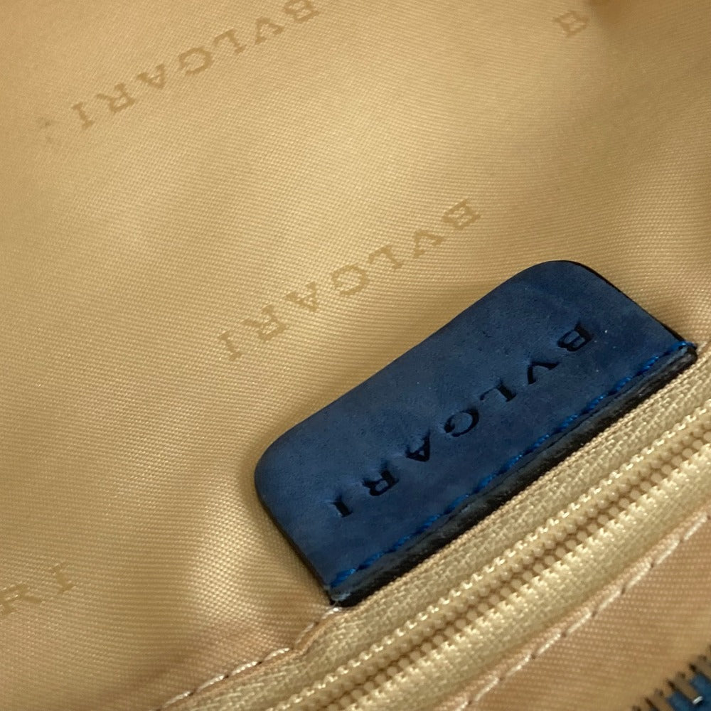 BVLGARI Tote Bag, Shoulder Bag, Décolleté 2-Way Handbag, Suede, Women's, Blue