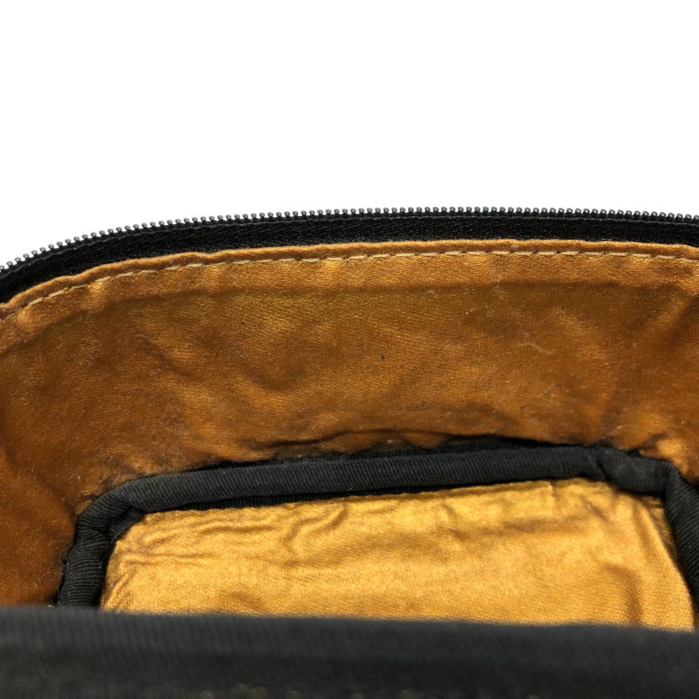 VERSACE Leopard Print Mini Bag, Makeup Pouch, Nylon/Leather, Women's, Yellow