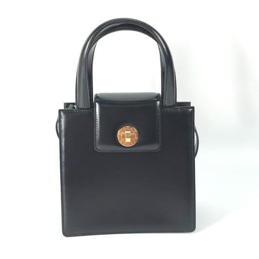 BVLGARI logo 2-way bag, shoulder bag, handbag, leather, women's, black