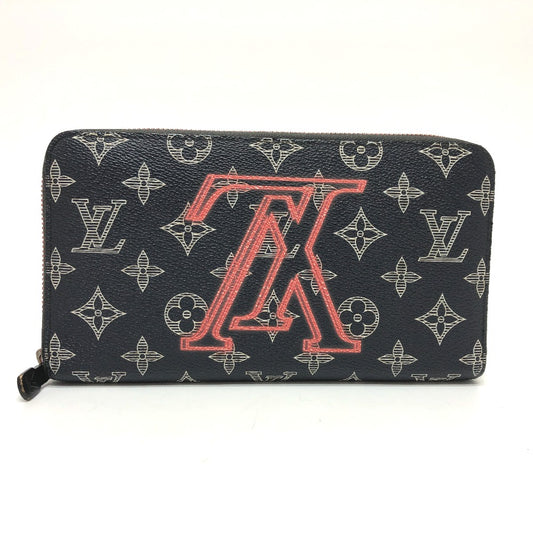 LOUIS VUITTON M62931 Monogram Upside Down Ink Zippy Organizer Travel Case Long Wallet in Monogram Canvas, Navy
