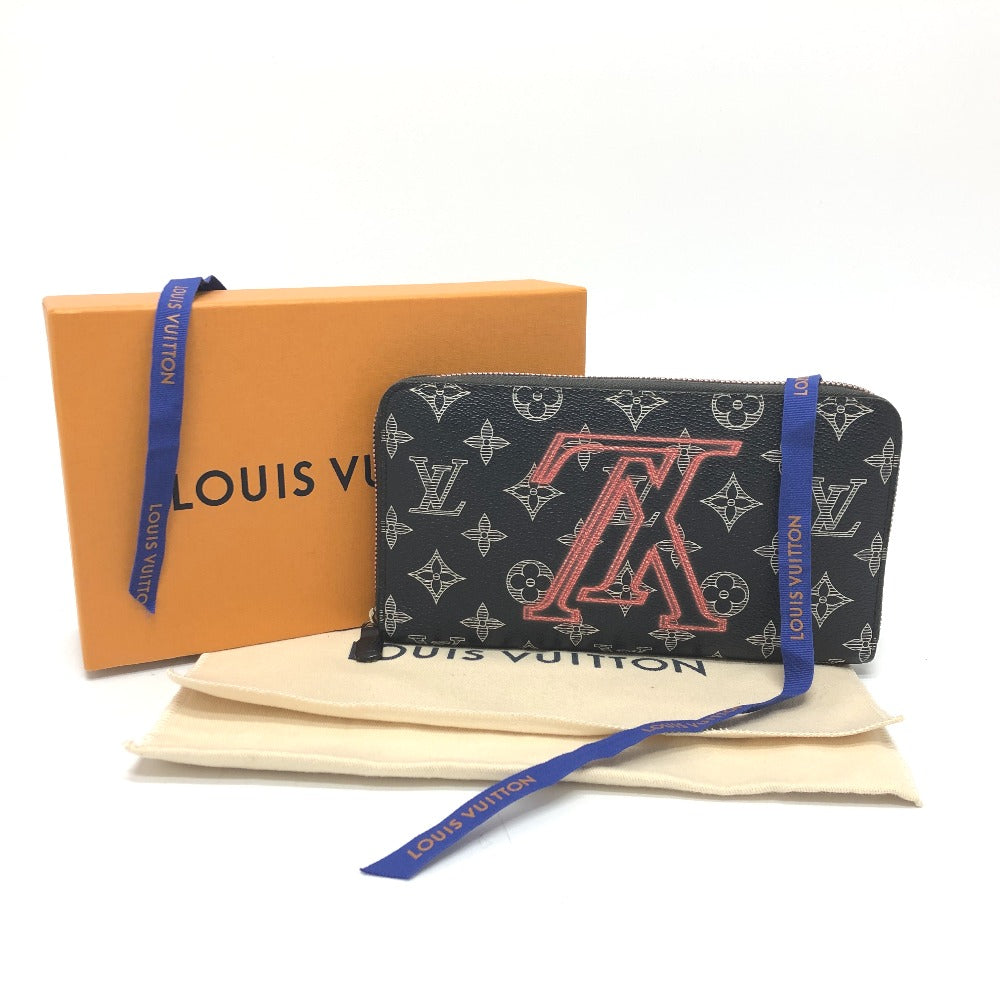 LOUIS VUITTON M62931 Monogram Upside Down Ink Zippy Organizer Travel Case Long Wallet in Monogram Canvas, Navy