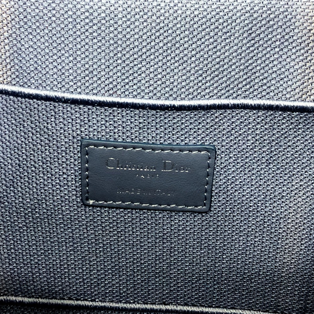 Dior Cannage Embroidered Vanity Bag, Canvas, Women's, Blue