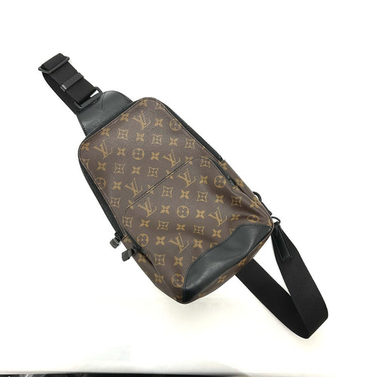 LOUIS VUITTON M45897 Monogram Macassar Avenue Sling Bag, Crossbody Bag, Men's, Brown, Monogram Macassar Canvas