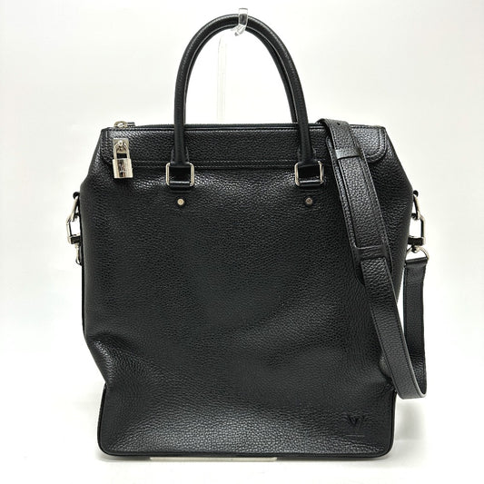 LOUIS VUITTON M94476 Greenwich Tote Bag in Taurillon Leather, Men's, Black