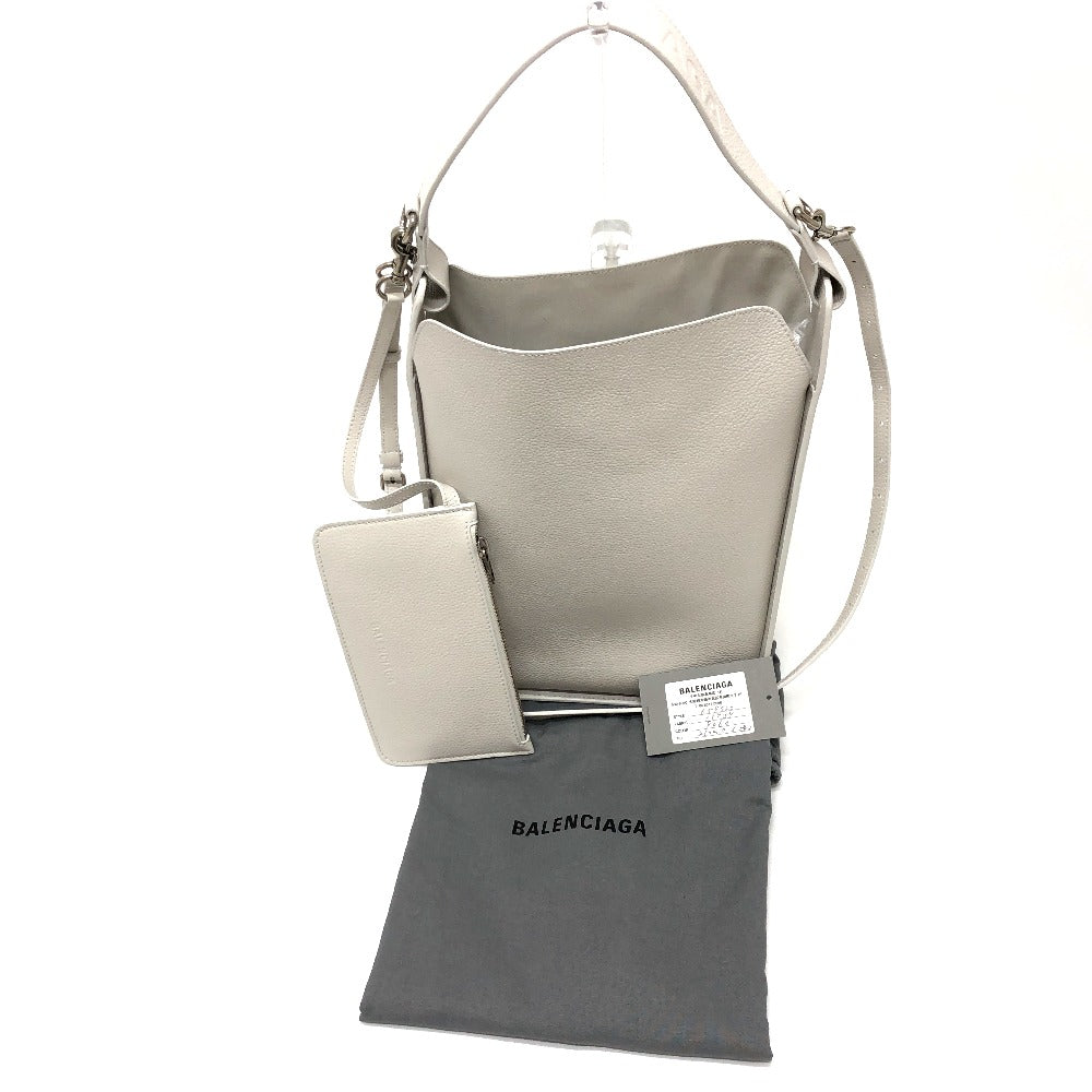 BALENCIAGA 659920 North South 2-Way Shoulder Bag, Leather, Women's, White