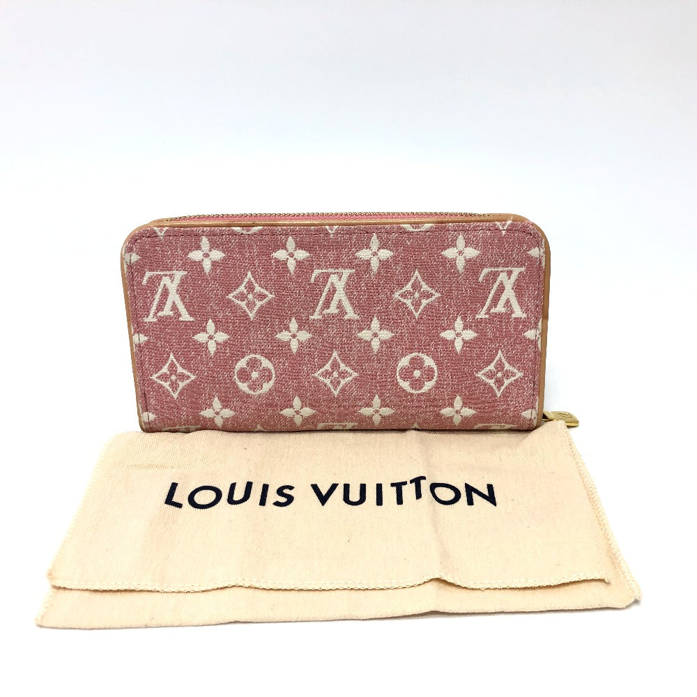 LOUIS VUITTON M81182 Monogram Denim Zippy Wallet, Round Zipper Long Wallet, Monogram Denim, Women's, Pink