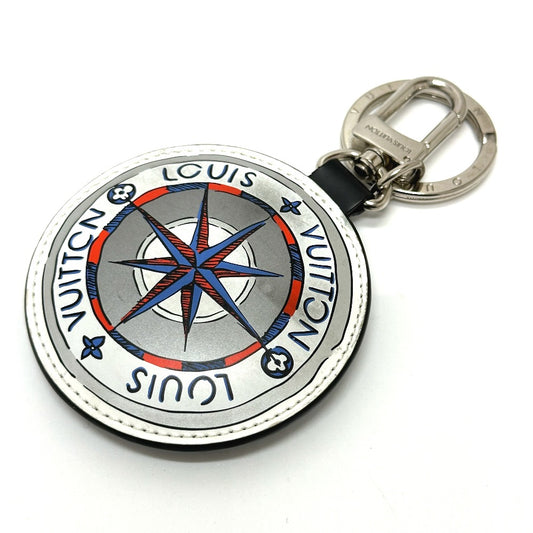 LOUIS VUITTON M68667 Damier Graphite Porte-Clés Paddit Window Rose Key Ring Keychain in Damier Graphite Canvas, Men's, White/Black
