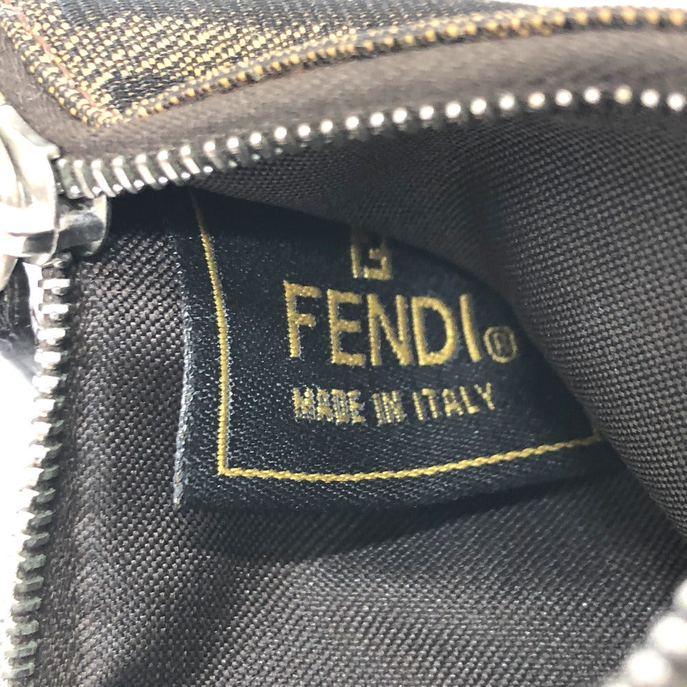 FENDI Zucca Wallet with Coin Purse and Key Ring, Canvas, Brown, Women's