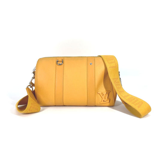LOUIS VUITTON M21438 LV Aerogram City Keepall 2-Way Crossbody Shoulder Bag in Yellow Leather