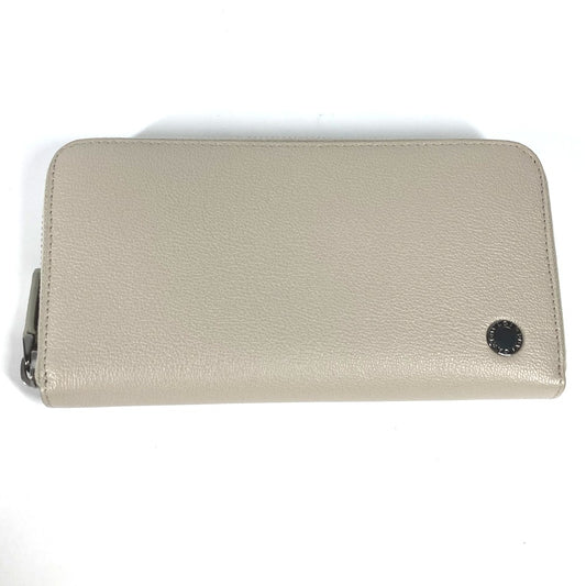 BVLGARI Long Wallet, Bvlgari Bvlgari Logo, Round Zipper, Leather, Women's, Ivory