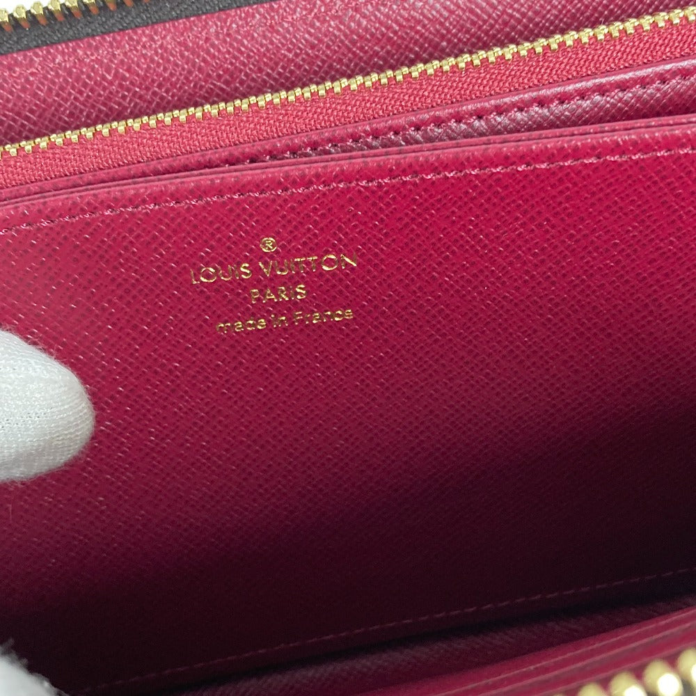 LOUIS VUITTON M41895 モノグラム ジッピーウォレット ラウンドファスナー 長財布 モノグラムキャンバス レディース フューシャ ブラウン