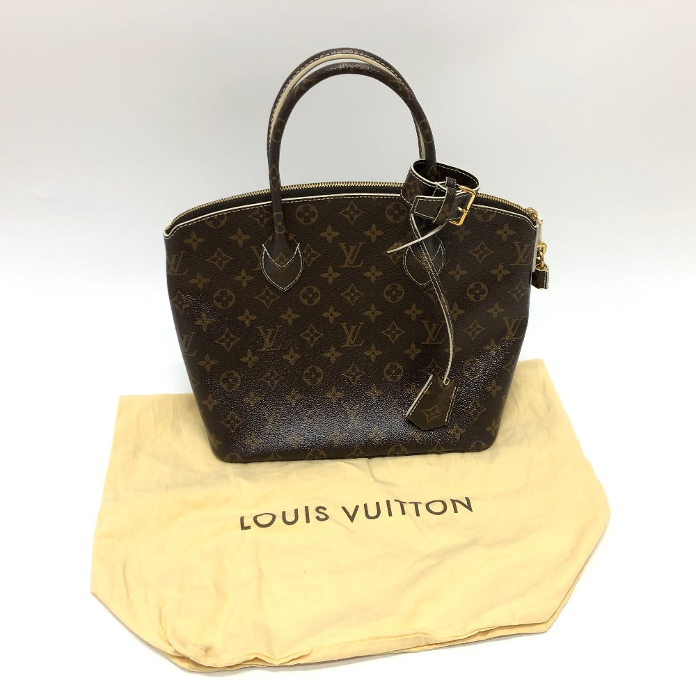 LOUIS VUITTON M40597 Shiny Monogram Lockit PM Tote Bag, Canvas Handbag, Women's, Brown